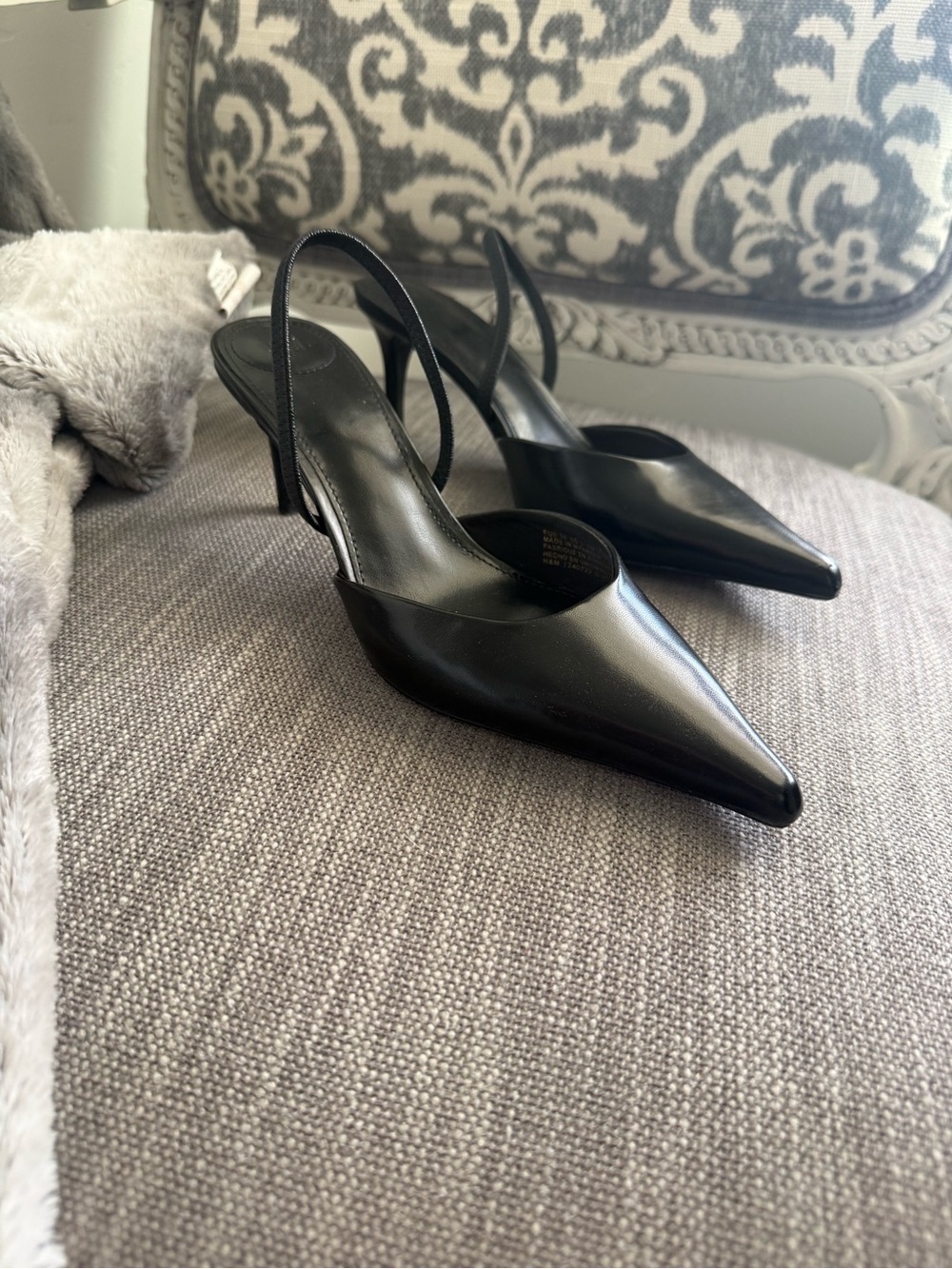 Black H & M Slingback Heels - Women